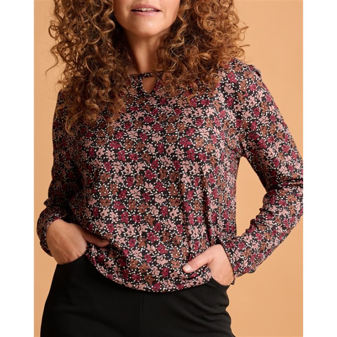 FOS T-shirt 7603 Mimi Millefleur Bordeaux